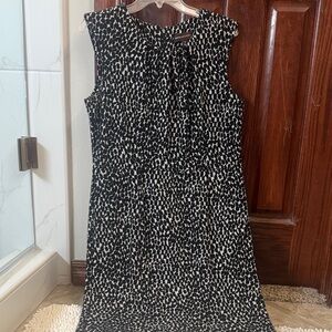 Dana Buchanan Elegant Black and White Sleeveless Dress